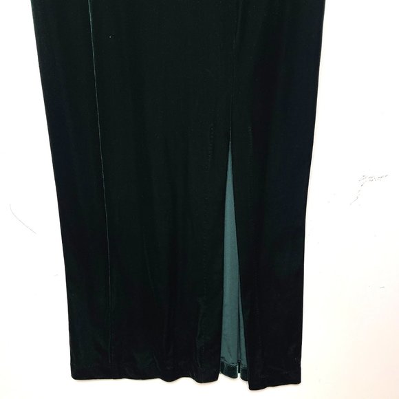 Vintage Robbie Bee Green Velvet Dress Size 8 Sweetheart Formal Homecoming Prom - Picture 6 of 8